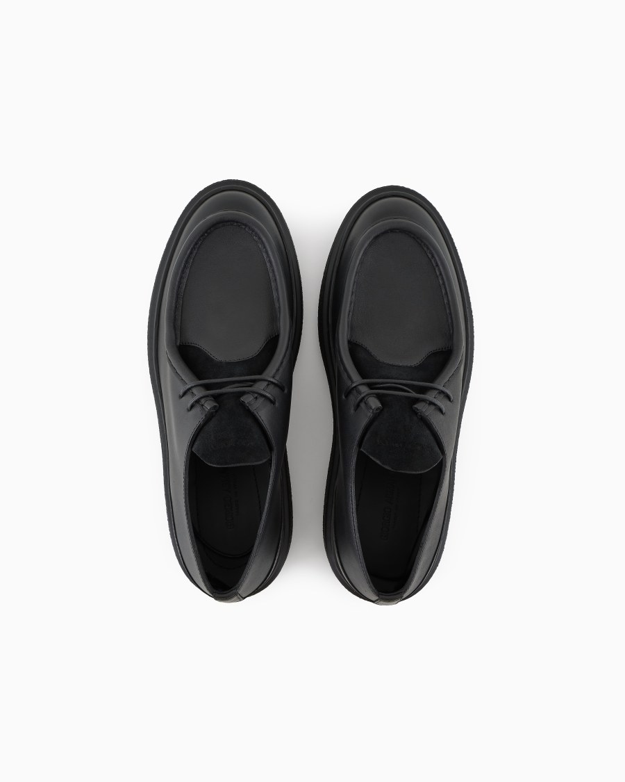 The World Of Armani STRINGATE IN PELLE SUEDE E PELLE NAPPATA