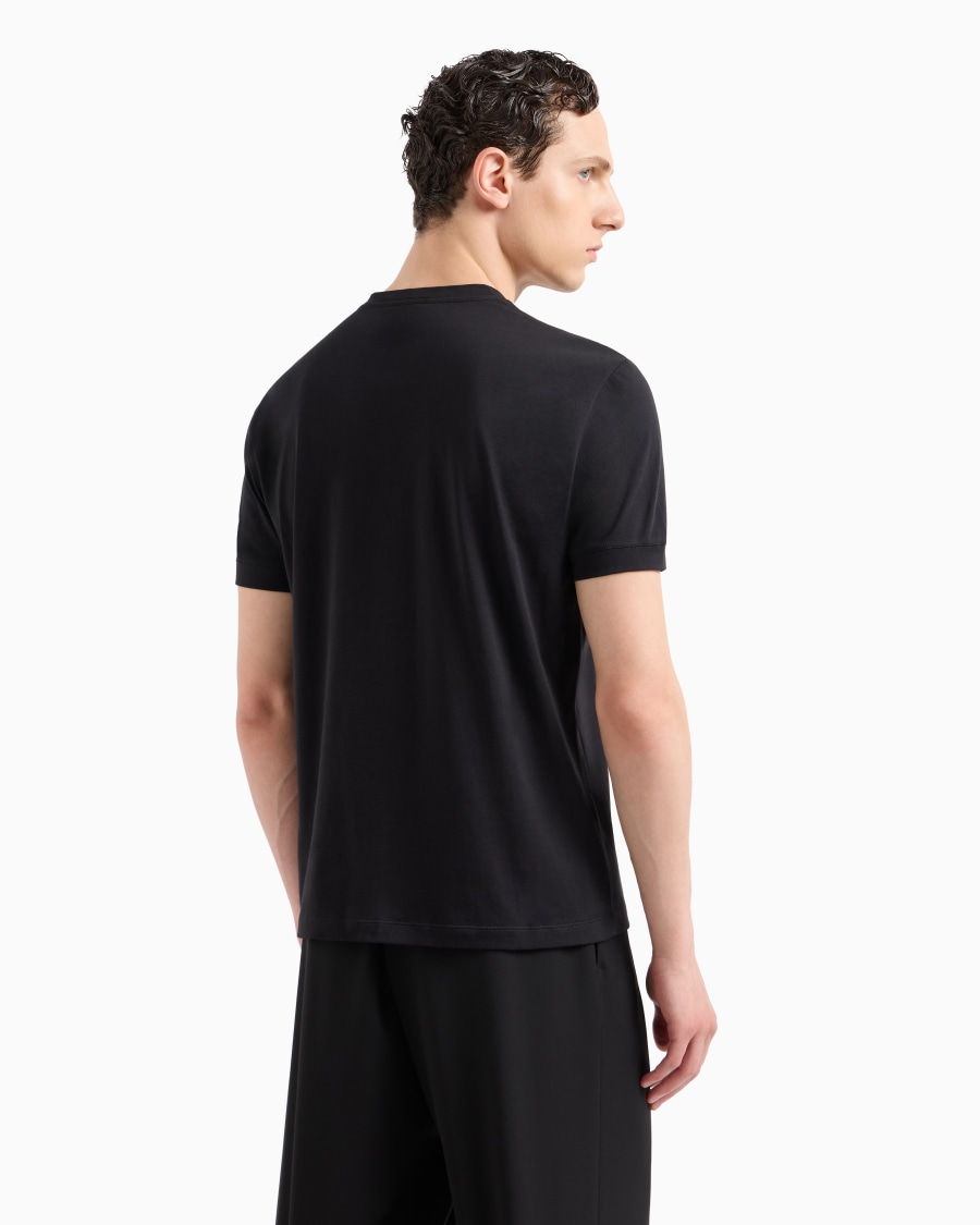 The World Of Armani T-SHIRT GIROCOLLO BORGONUOVO 11 IN JERSEY DI COTONE PIMA