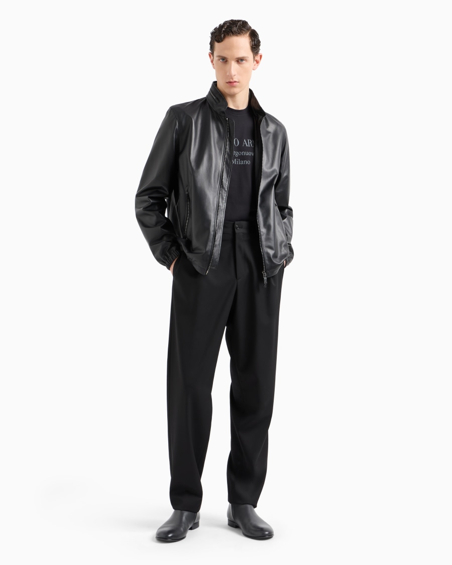 The World Of Armani T-SHIRT GIROCOLLO BORGONUOVO 11 IN JERSEY DI COTONE PIMA