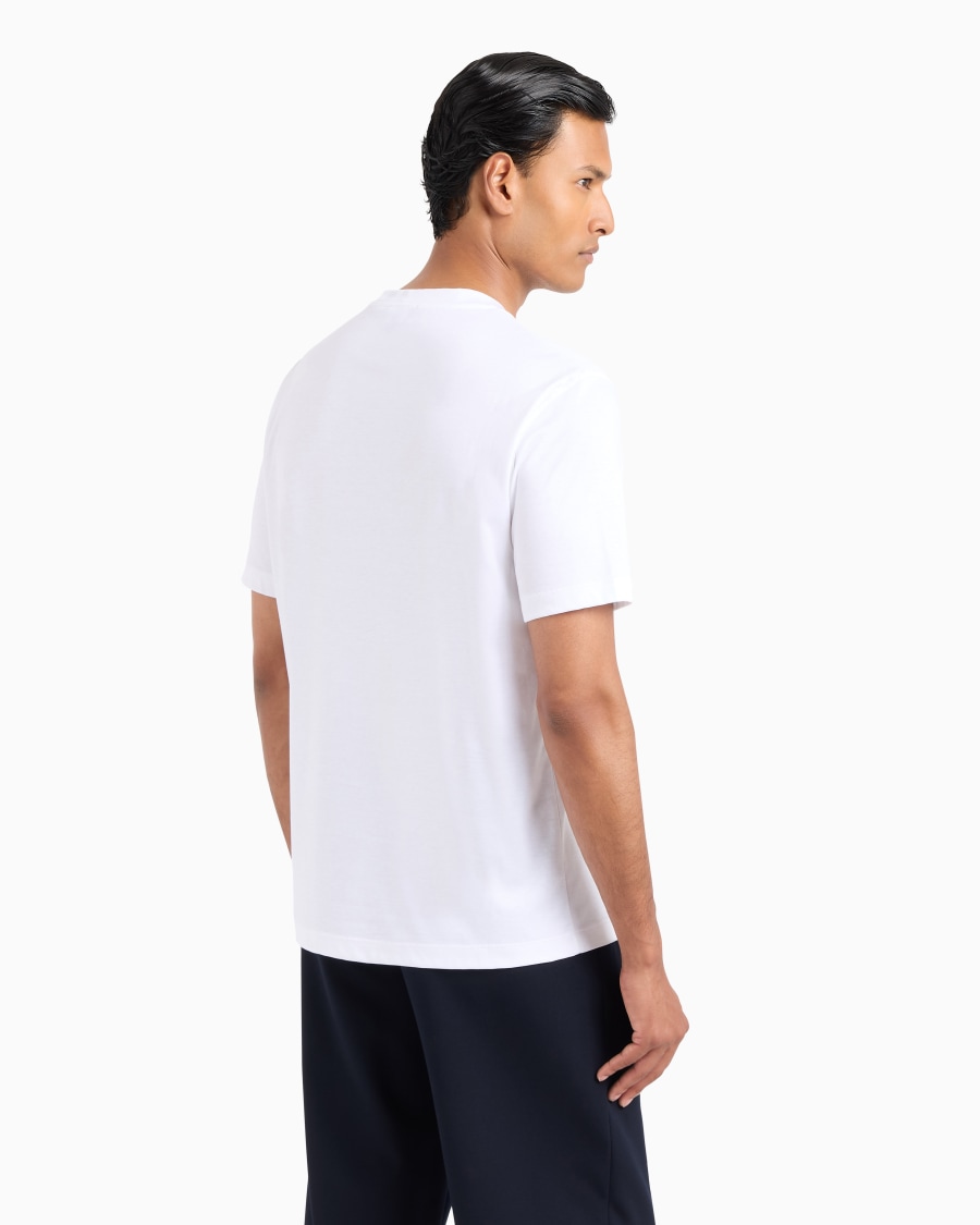 The World Of Armani T-SHIRT GIROCOLLO IN INTERLOCK DI COTONE