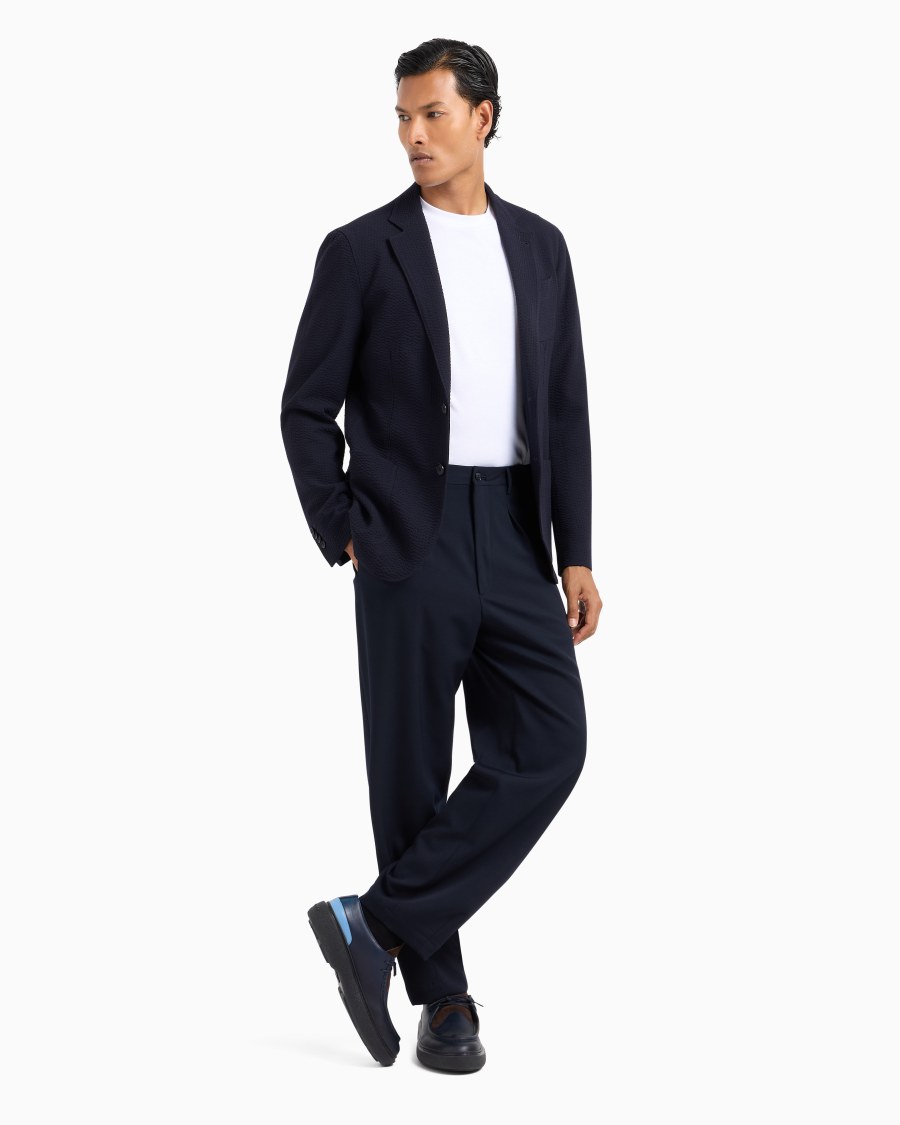 The World Of Armani T-SHIRT GIROCOLLO IN INTERLOCK DI COTONE