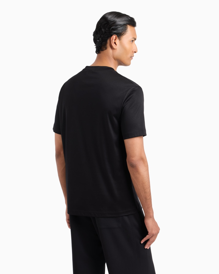 The World Of Armani T-SHIRT GIROCOLLO IN INTERLOCK DI COTONE