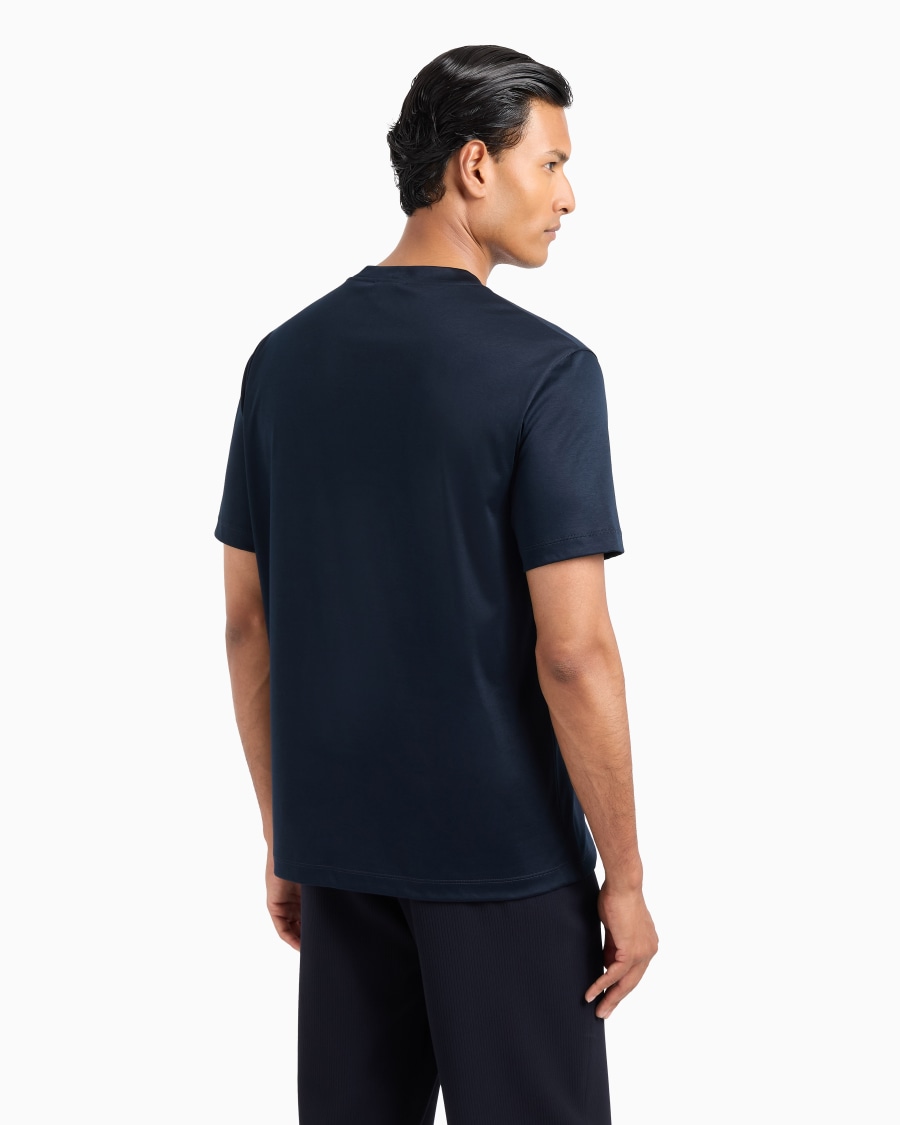 The World Of Armani T-SHIRT GIROCOLLO IN INTERLOCK DI COTONE