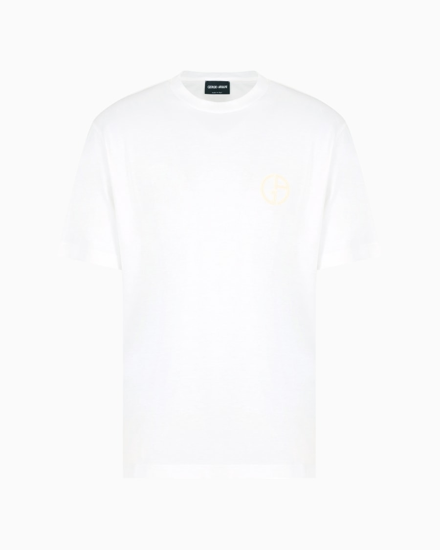 The world of armani T-SHIRT GIROCOLLO IN INTERLOCK DI COTONE