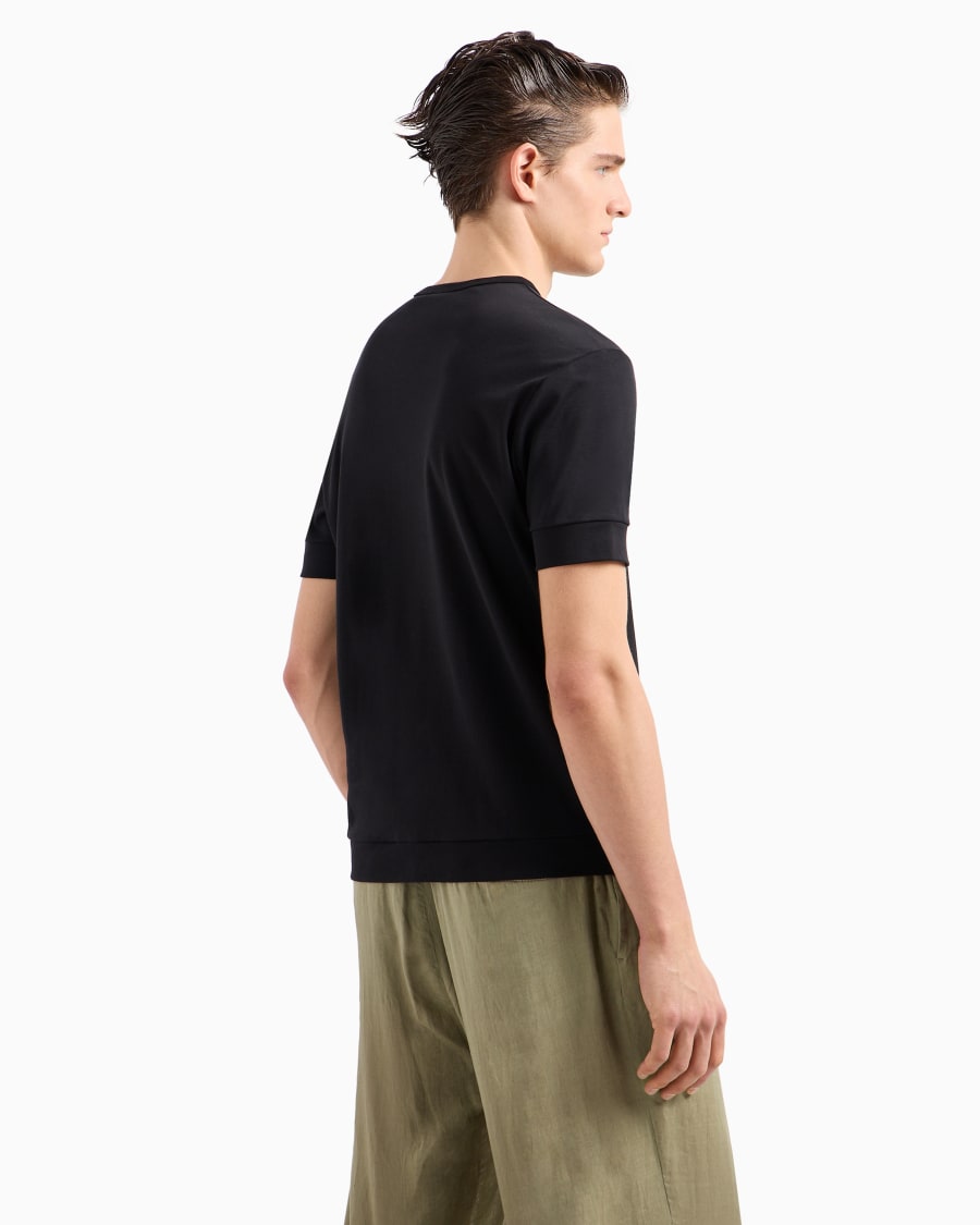 The World Of Armani T-SHIRT GIROCOLLO IN JERSEY DI COTONE BIOLOGICO ASV