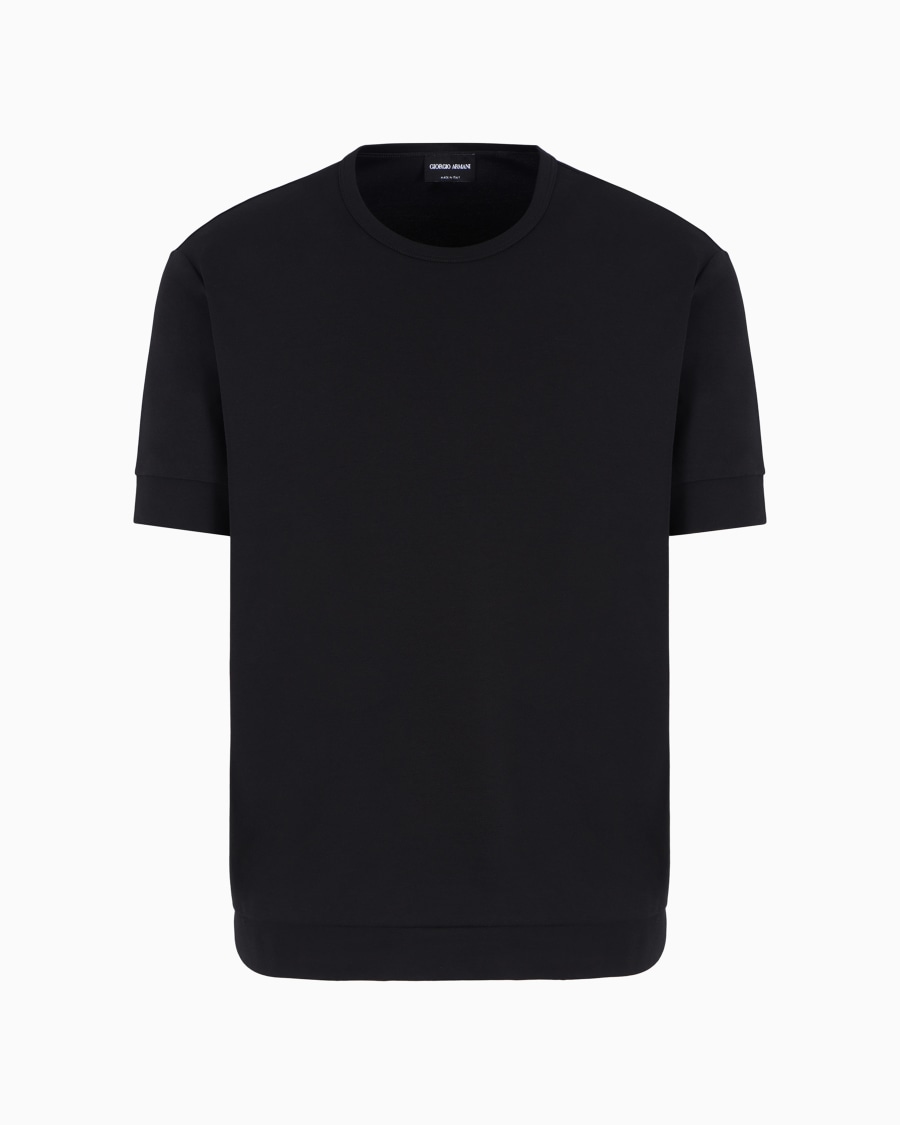 The world of armani T-SHIRT GIROCOLLO IN JERSEY DI COTONE BIOLOGICO ASV