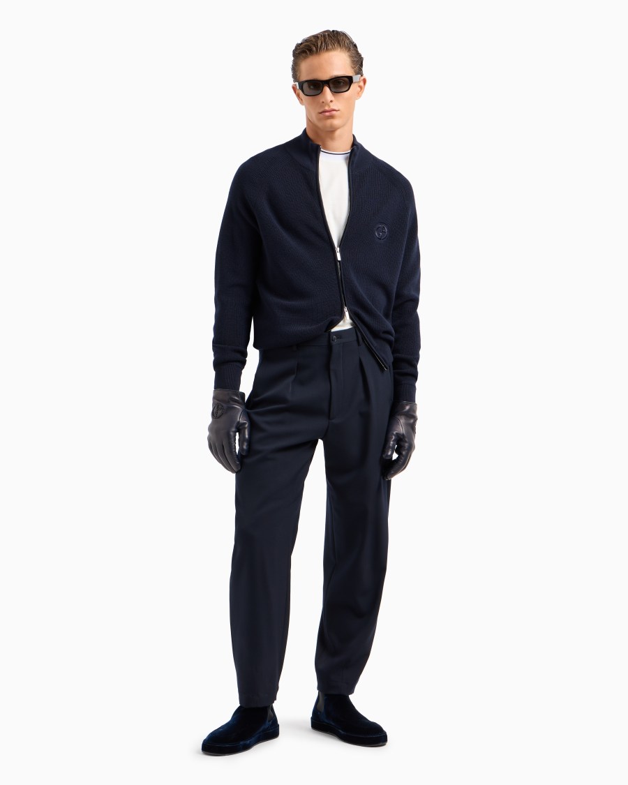 The World Of Armani T-SHIRT GIROCOLLO IN JERSEY DI SETA E COTONE