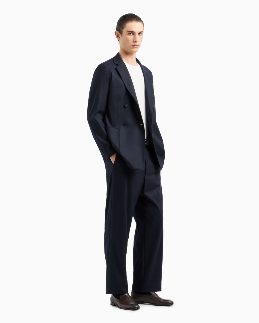 The World Of Armani T-SHIRT IN INTERLOCK DI PURO COTONE CON LOGO RICAMATO