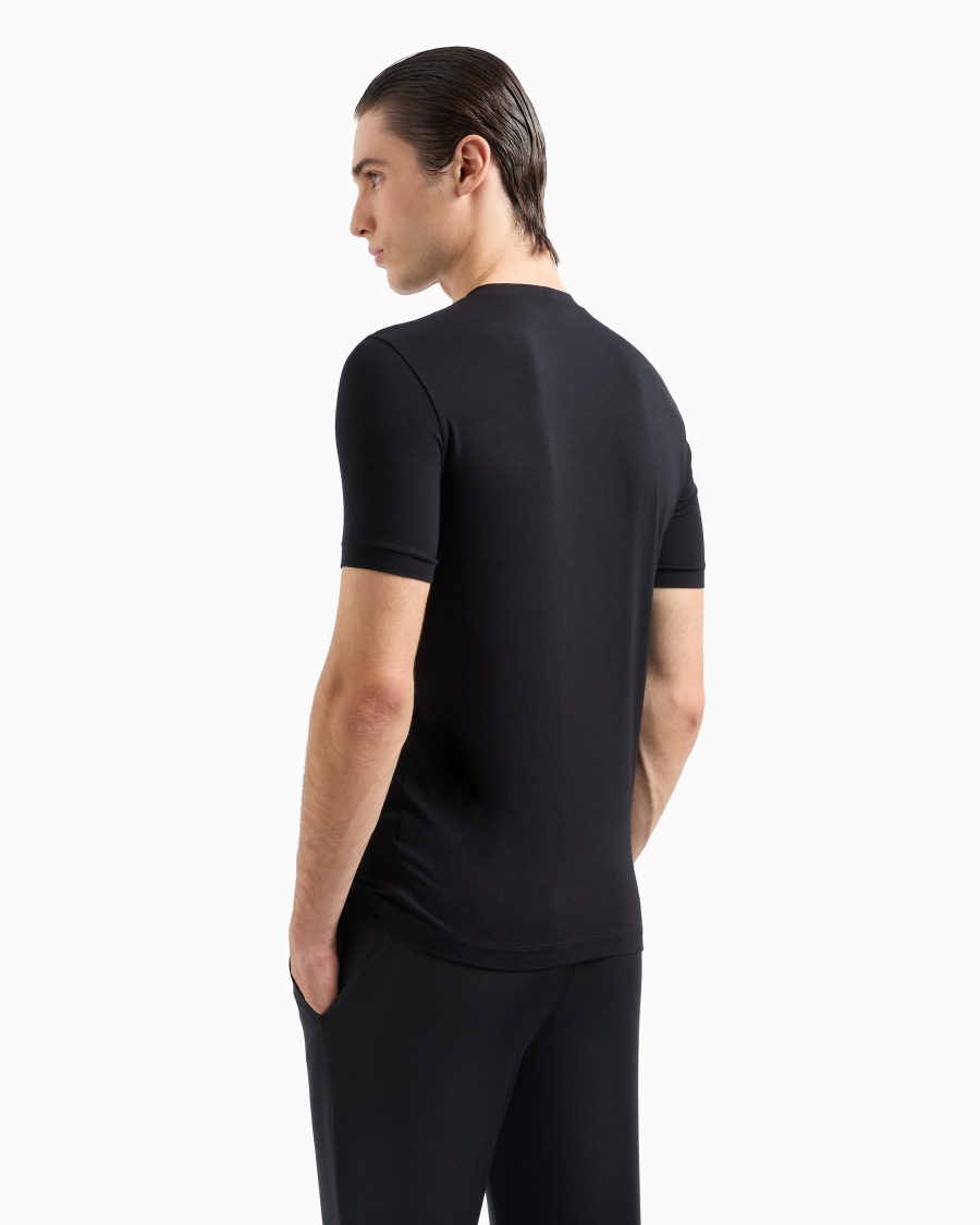 The World Of Armani T-SHIRT IN JERSEY BAMBOO DI VISCOSA STRETCH