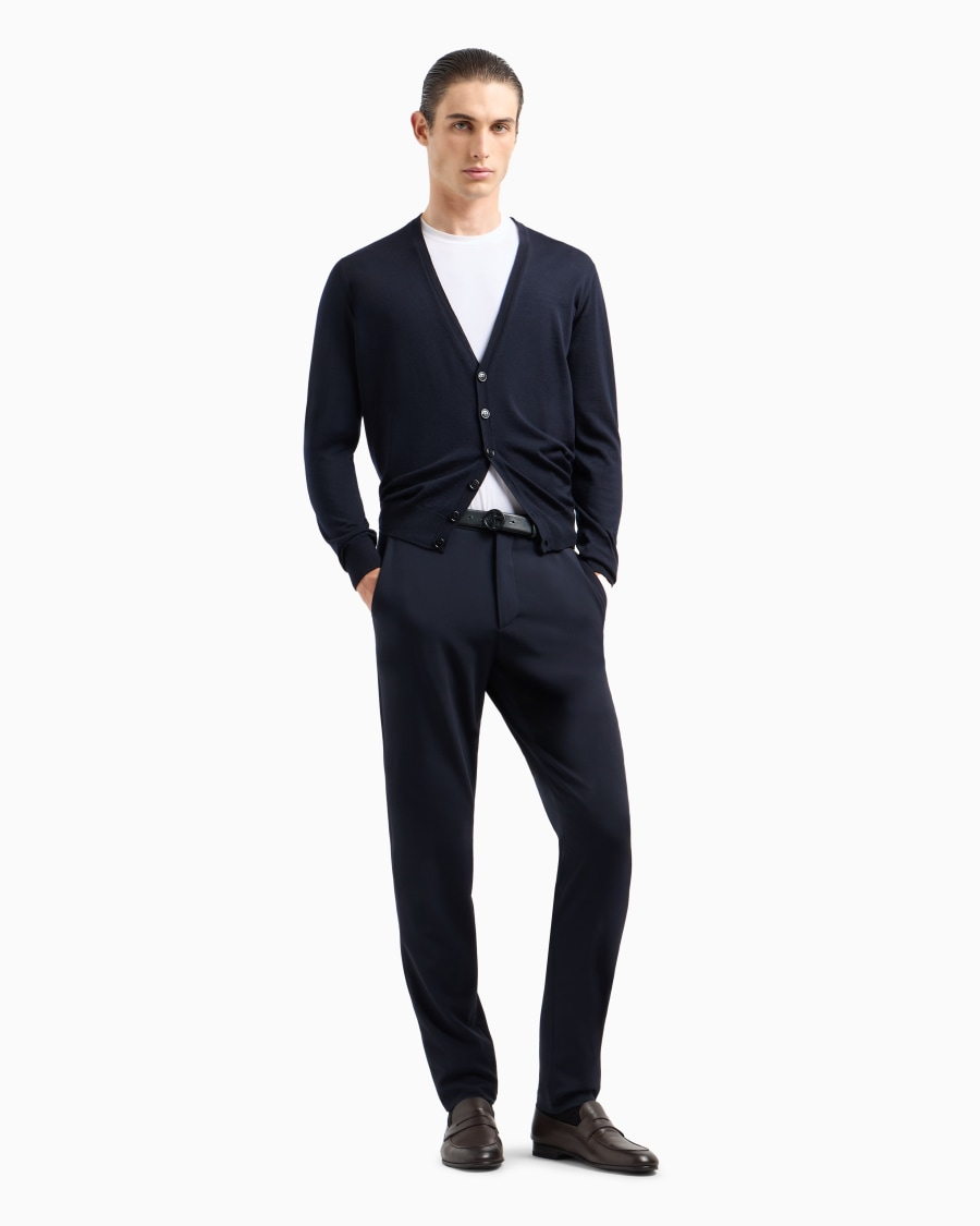 The World Of Armani T-SHIRT IN JERSEY BAMBOO DI VISCOSA STRETCH CON RICAMO GA