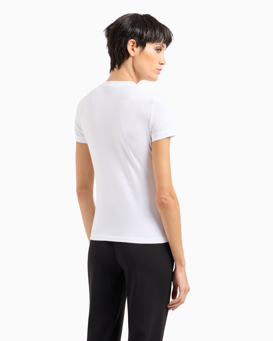 The World Of Armani T-SHIRT IN JERSEY DI VISCOSA STRETCH
