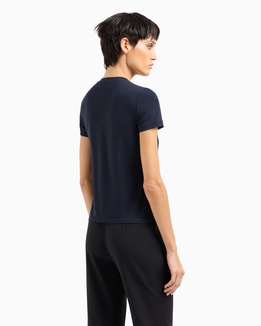 The World Of Armani T-SHIRT IN JERSEY DI VISCOSA STRETCH