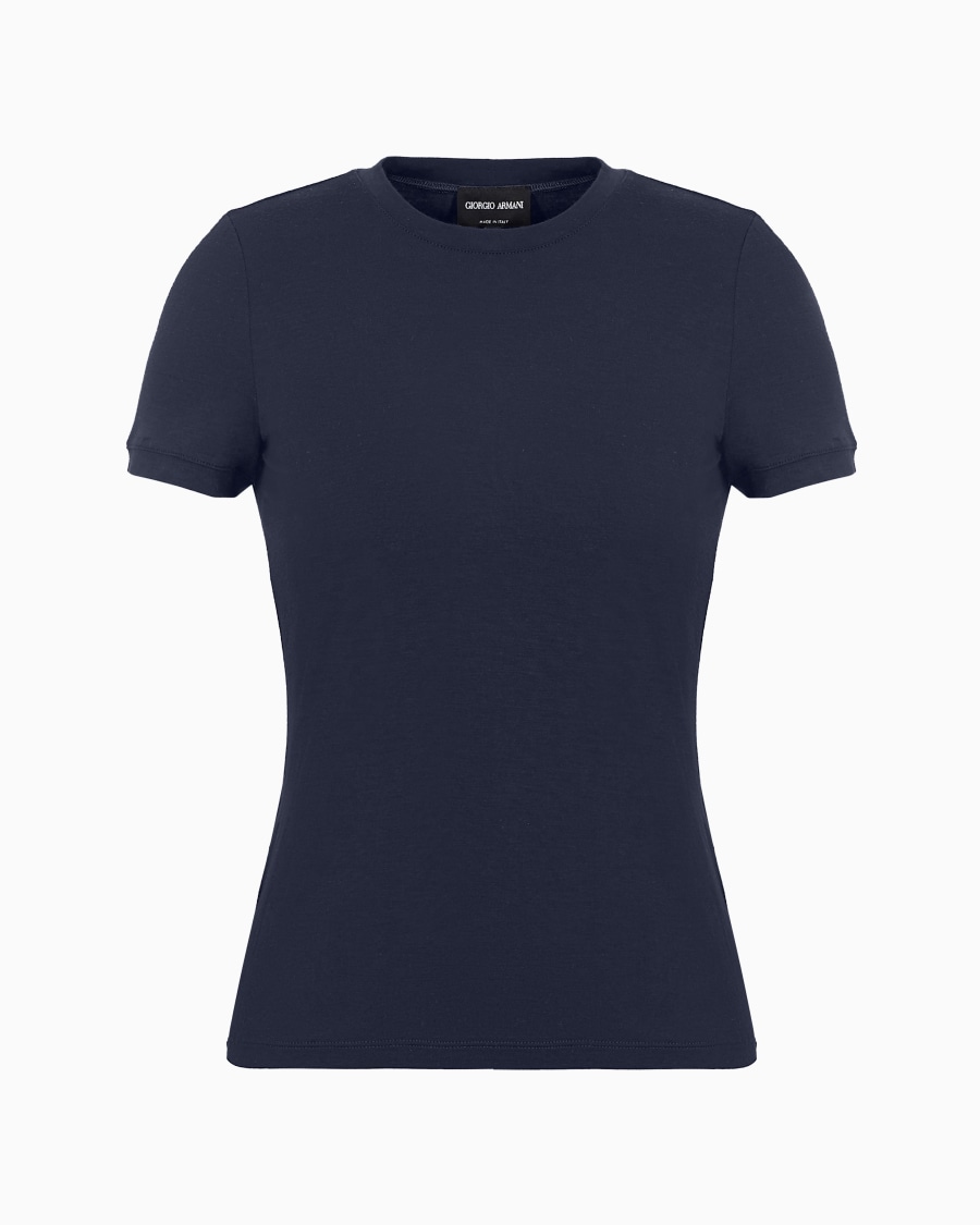 The world of armani T-SHIRT IN JERSEY DI VISCOSA STRETCH
