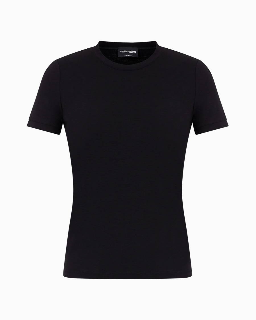 The world of armani T-SHIRT IN JERSEY DI VISCOSA STRETCH