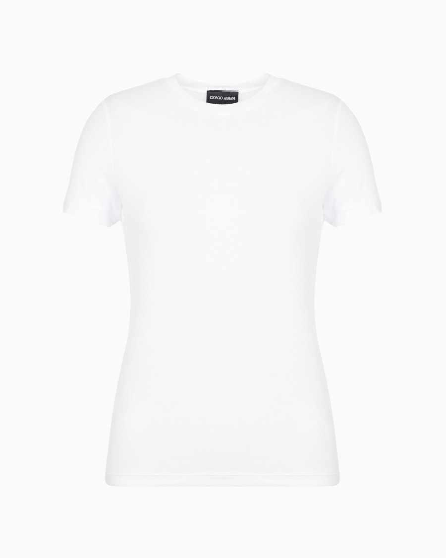 The world of armani T-SHIRT IN JERSEY DI VISCOSA STRETCH