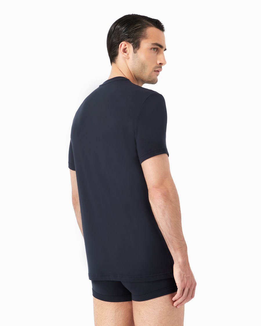 The World Of Armani T-SHIRT LOUNGEWEAR A MANICA CORTA IN JERSEY STRETCH