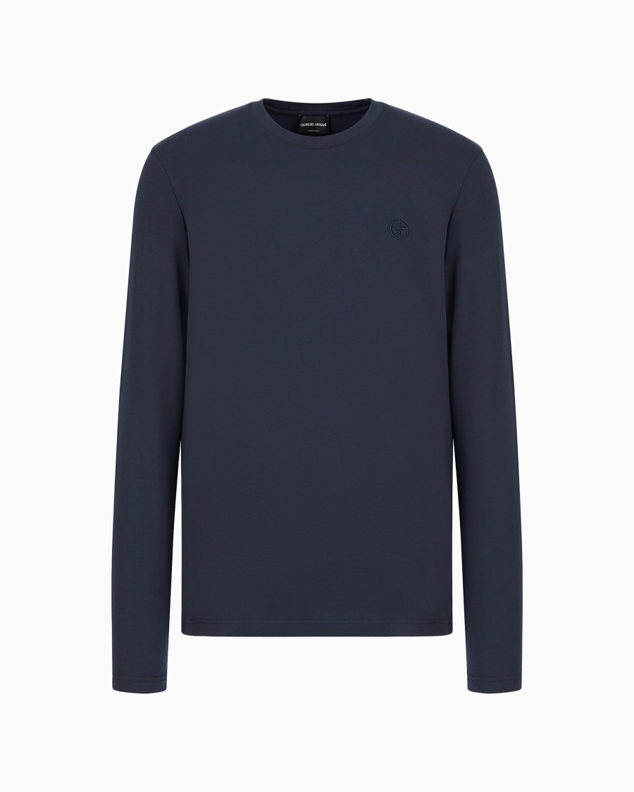The world of armani T-SHIRT LOUNGEWEAR A MANICA LUNGA IN JERSEY STRETCH