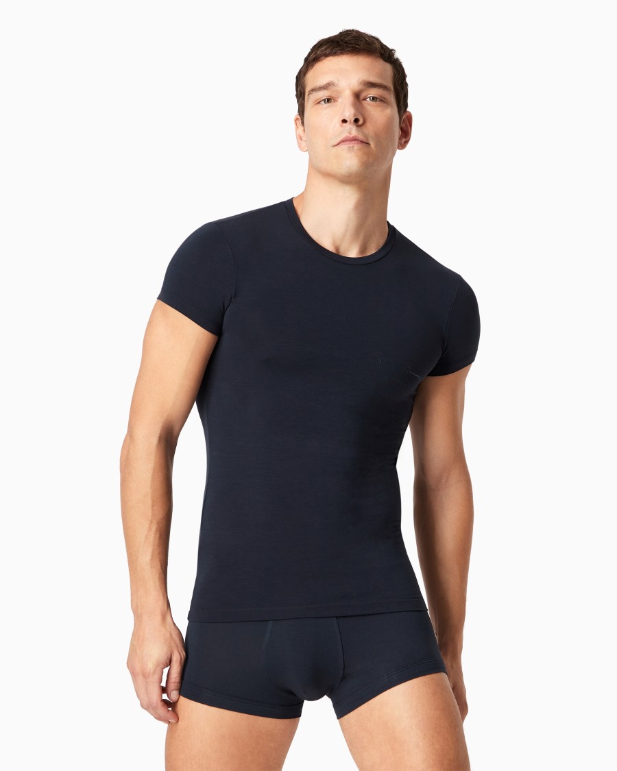 The World Of Armani T-SHIRT LOUNGEWEAR IN JERSEY STRETCH