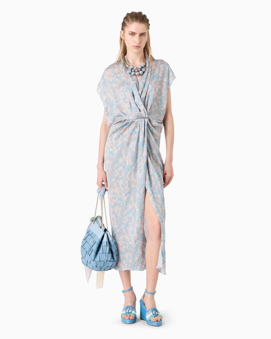 The World Of Armani ABITO LUNGO IN SETA STAMPATA