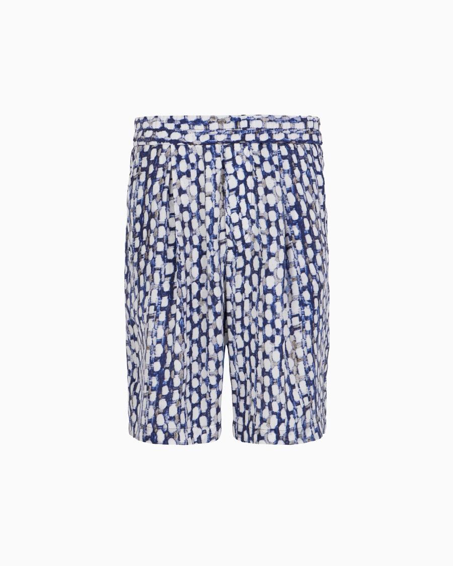 The world of armani BERMUDA IN CUPRO STAMPATO