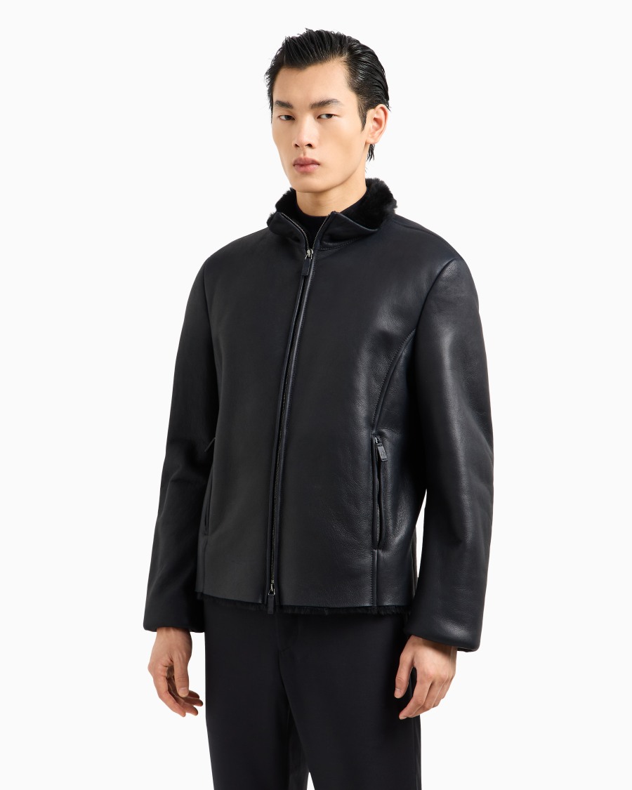 The World Of Armani BLOUSON CON ZIP IN MONTONE