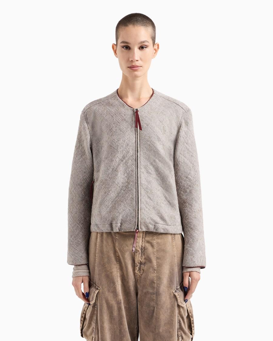 The World Of Armani BLOUSON IN MISTO ALPACA E SETA