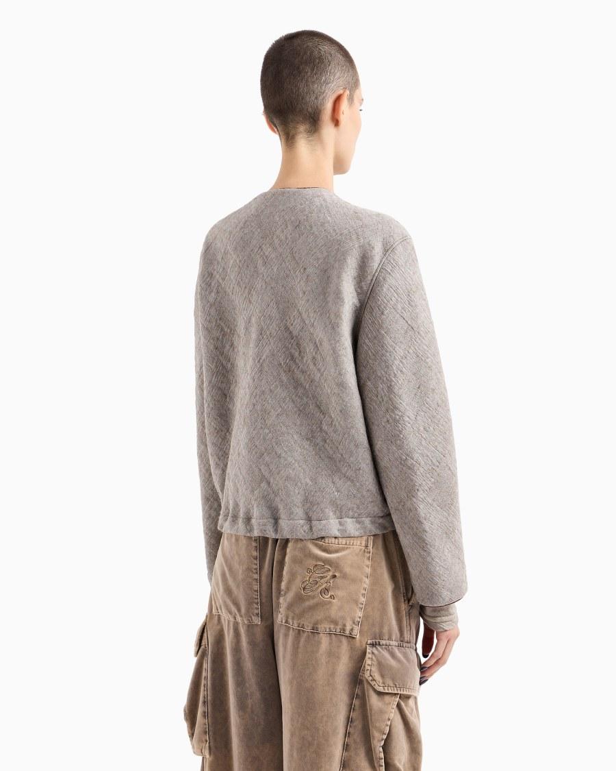 The World Of Armani BLOUSON IN MISTO ALPACA E SETA