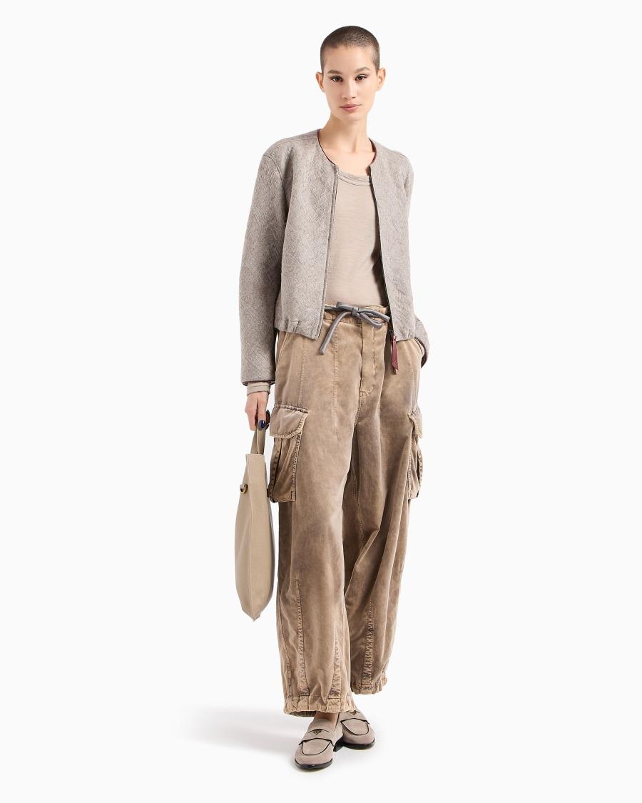 The World Of Armani BLOUSON IN MISTO ALPACA E SETA