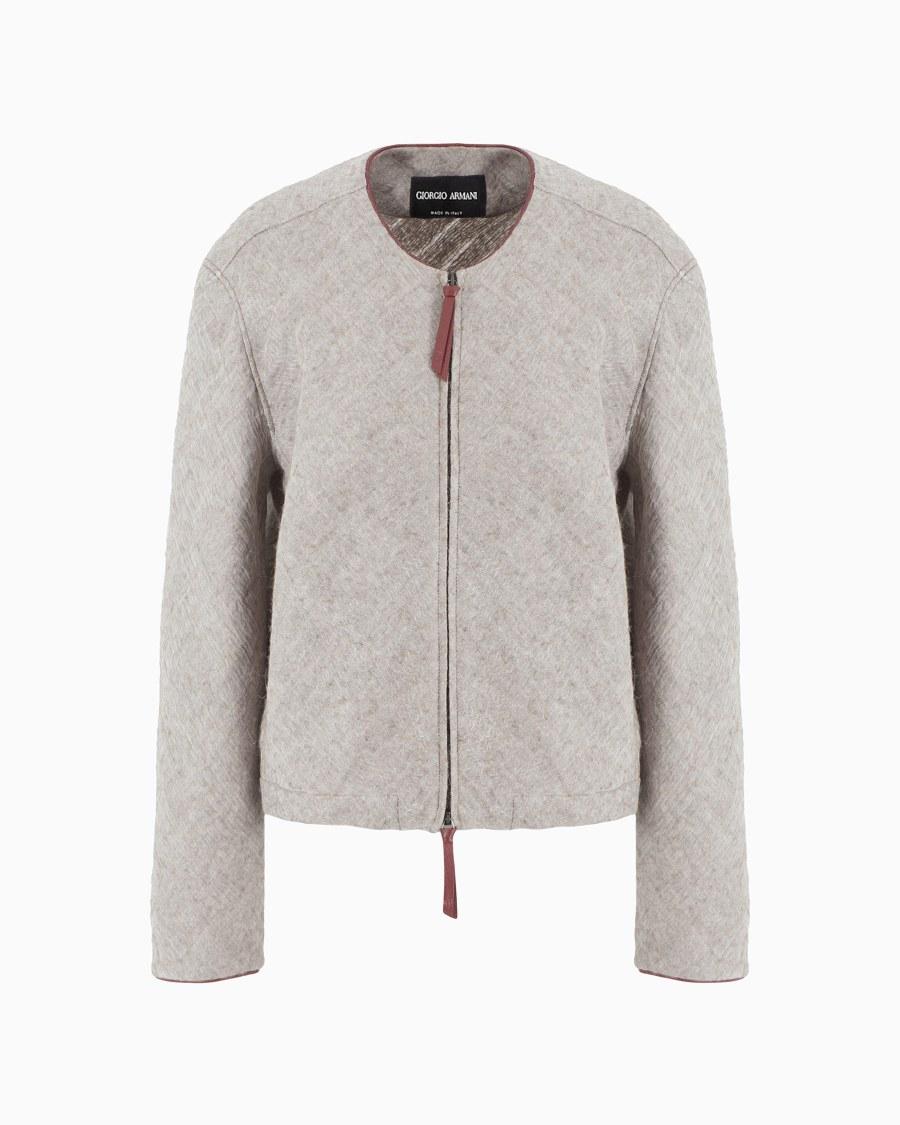 The world of armani BLOUSON IN MISTO ALPACA E SETA