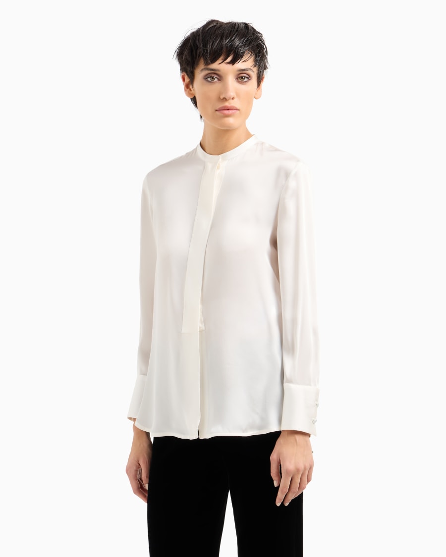 The World Of Armani CAMICIA IN CHARMEUSE DI SETA