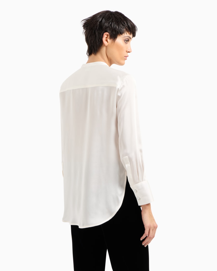 The World Of Armani CAMICIA IN CHARMEUSE DI SETA