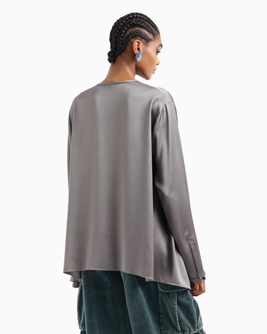 The World Of Armani CAMICIA IN DOPPIO RASO DI SETA