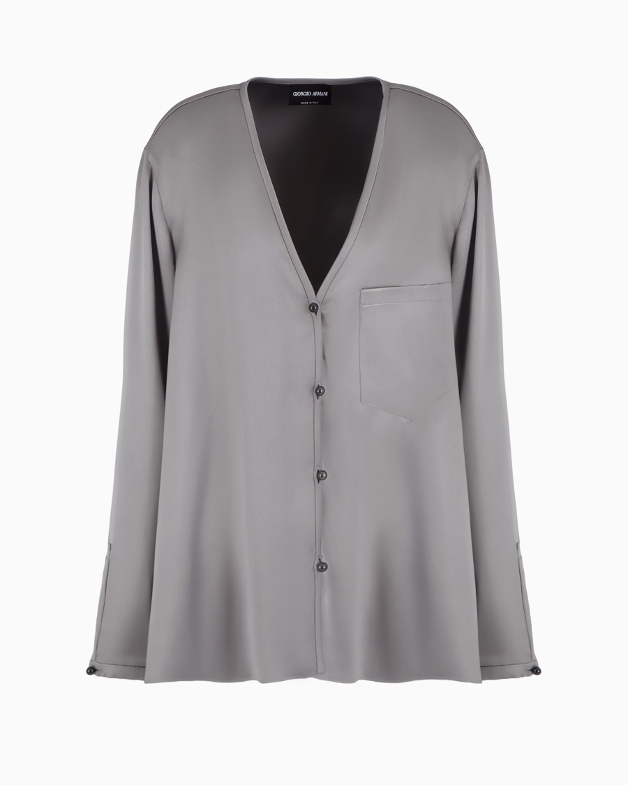 The world of armani CAMICIA IN DOPPIO RASO DI SETA