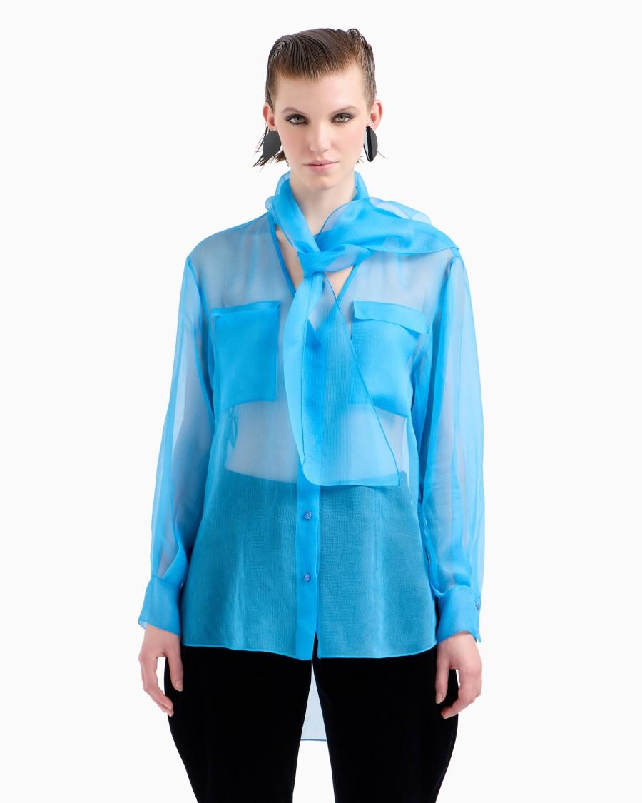 The World Of Armani CAMICIA IN ORGANZA DI SETA