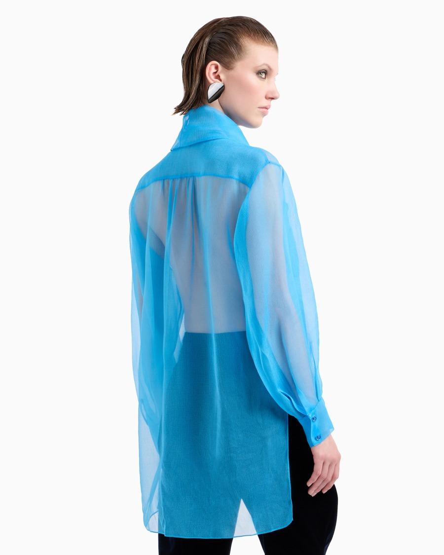 The World Of Armani CAMICIA IN ORGANZA DI SETA