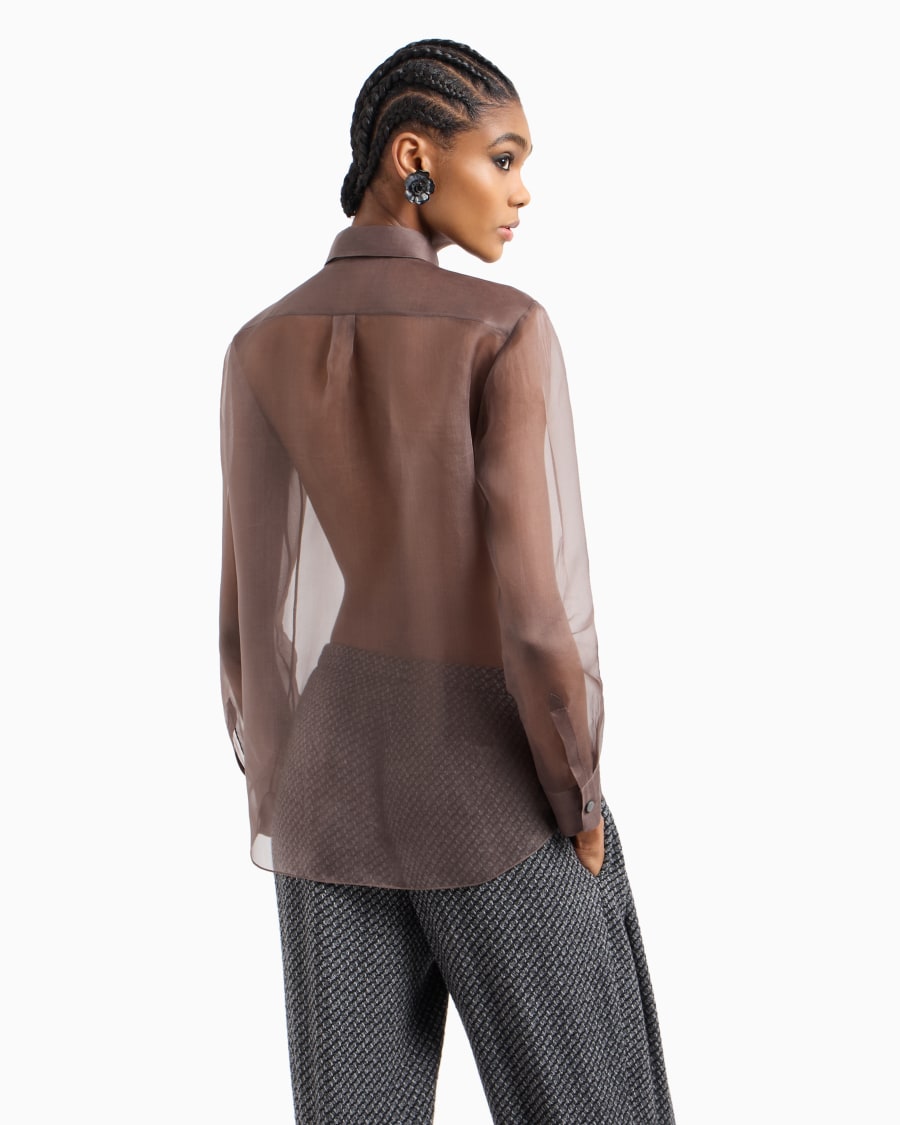 The World Of Armani CAMICIA IN ORGANZA DI SETA