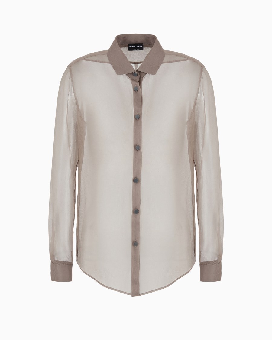 The world of armani CAMICIA IN ORGANZA DI SETA