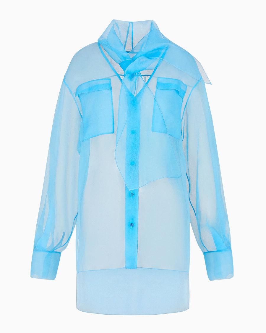 The world of armani CAMICIA IN ORGANZA DI SETA