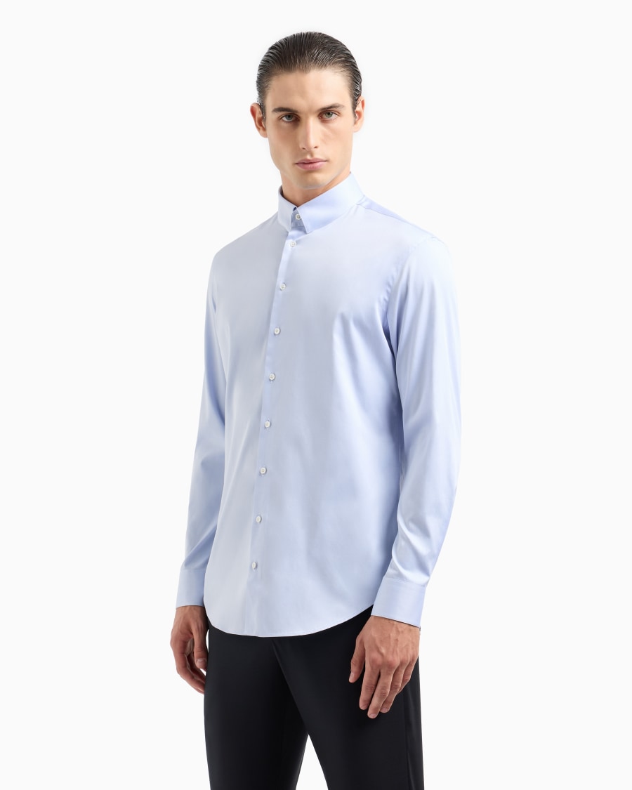 The World Of Armani CAMICIA IN TWILL DI COTONE