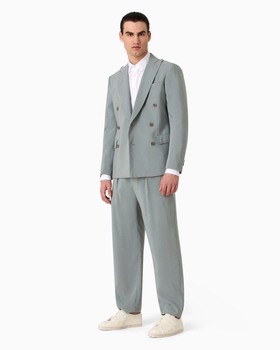 The World Of Armani CAMICIA REGULAR FIT IN LINO