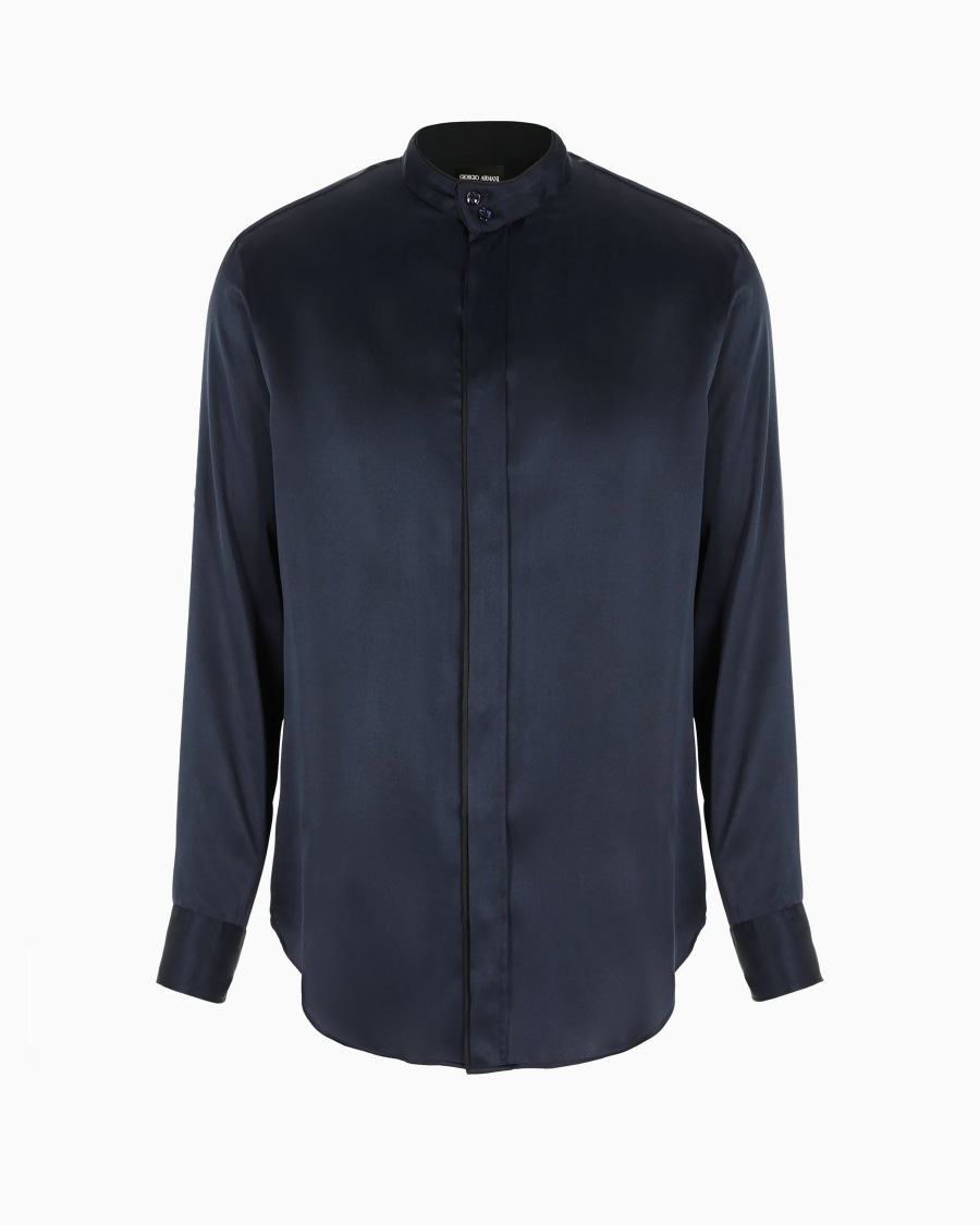 The world of armani CAMICIA REGULAR FIT IN SETA