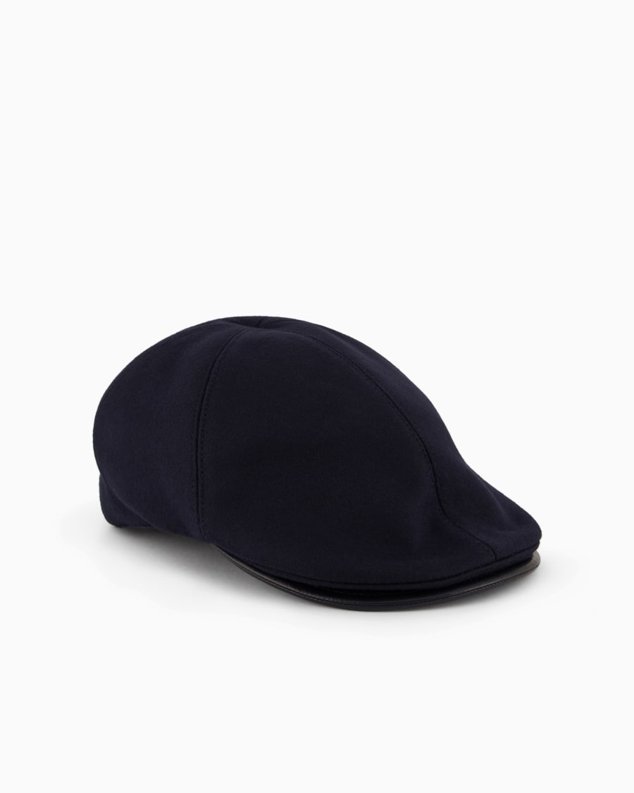 The world of armani CAPPELLO COPPOLA IN MISTO LANA