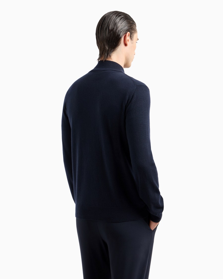 The World Of Armani CARDIGAN CON ZIP IN CASHMERE