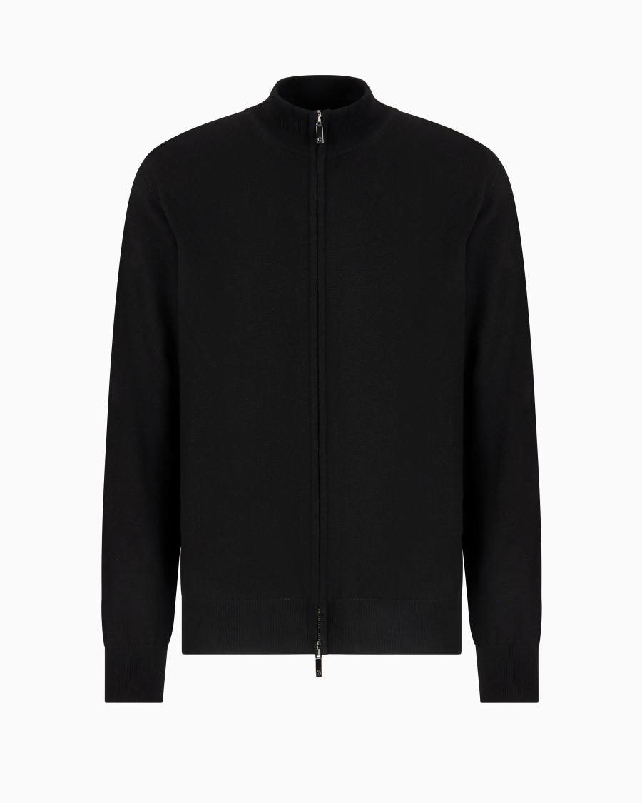 The world of armani CARDIGAN CON ZIP IN CASHMERE