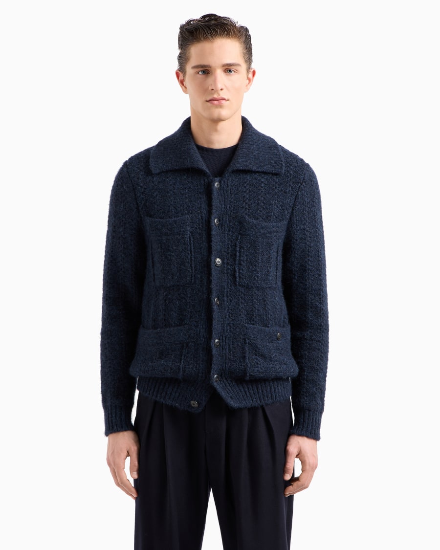 The World Of Armani CARDIGAN IN ALPACA E COTONE