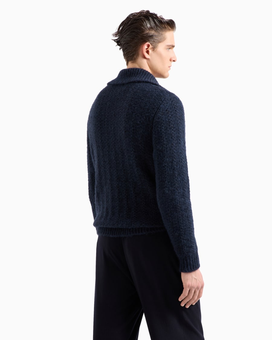 The World Of Armani CARDIGAN IN ALPACA E COTONE