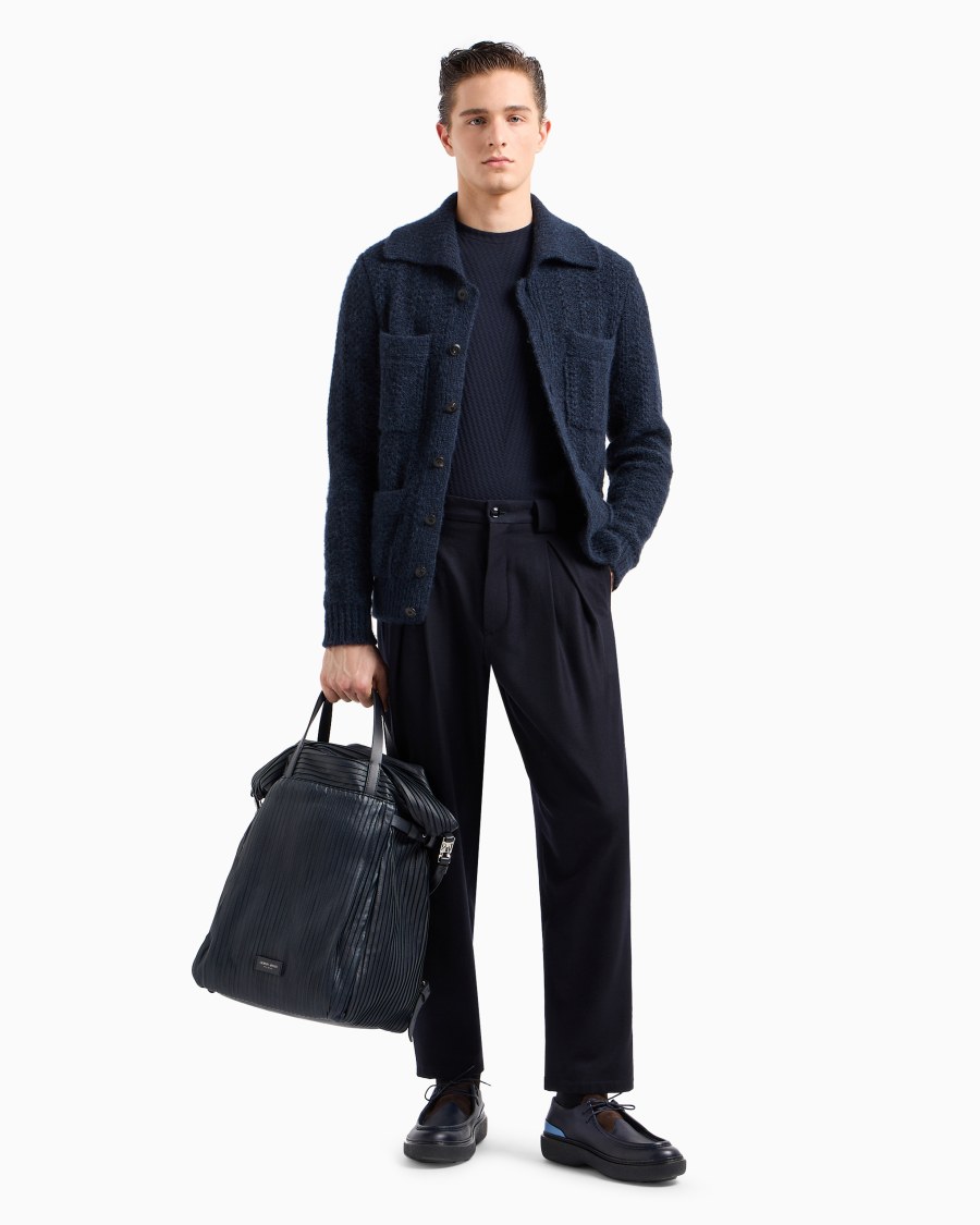 The World Of Armani CARDIGAN IN ALPACA E COTONE