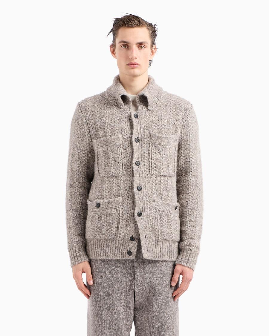 The World Of Armani CARDIGAN IN ALPACA E COTONE