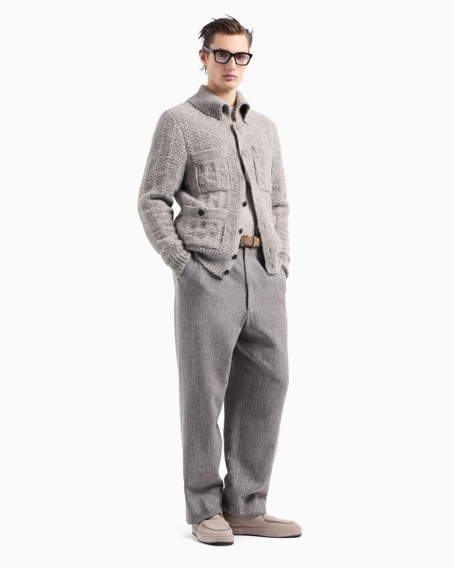 The World Of Armani CARDIGAN IN ALPACA E COTONE