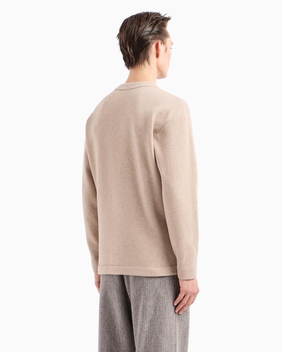 The World Of Armani CARDIGAN IN MISTO CASHMERE